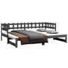 vidaXL Pull-out Day Bed without Mattress Grey 2x(90x190) cm