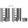 vidaXL Shoe Cabinet with Shelf 2 pcs Grey Sonoma Engineered Wood