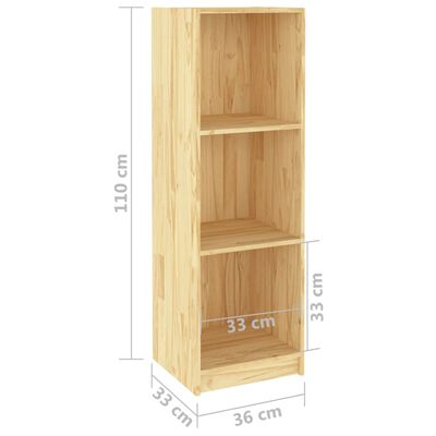 vidaXL Book Cabinet/Room Divider 36x33x110 cm Solid Pinewood