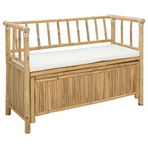 vidaXL Garden Storage Bench 110 x 47 x 80 cm Bamboo Natural