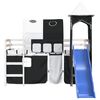 vidaXL Kids' Loft Bed with Tower without Mattress White&Black 80x200cm