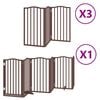 vidaXL Dog Gate with Door Foldable 15 Panels Brown 750 cm Poplar Wood