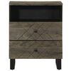 vidaXL Bedside Cabinet Black 50x33x62 cm Solid Wood Mango