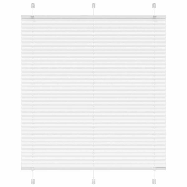 vidaXL Pleated Blind White 120x150 cm Fabric Width 119.4 cm Polyester