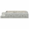vidaXL Storage Bed Frame Concrete Grey 90 cm Engineered Wood