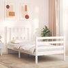 vidaXL Bed Frame without Mattress White 90x200 cm Solid Wood