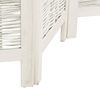 vidaXL Room Divider 4 Panels White Solid Wood Paulownia