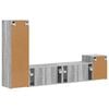 vidaXL TV Cabinet Set Wall-mounted 4 pcs Grey Sonoma Engineered Wood