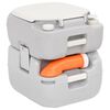 vidaXL Portable Camping Toilet Grey and White 22+12 L HDPE