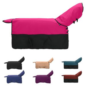 vidaXL Horse Blanket Pink and Black 155 cm Polyester