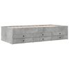 vidaXL Daybed with Drawers without Mattress Concrete Grey 75x190 cm Small Single