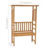 vidaXL Garden Bench with Pergola 115 cm Solid Teak Wood