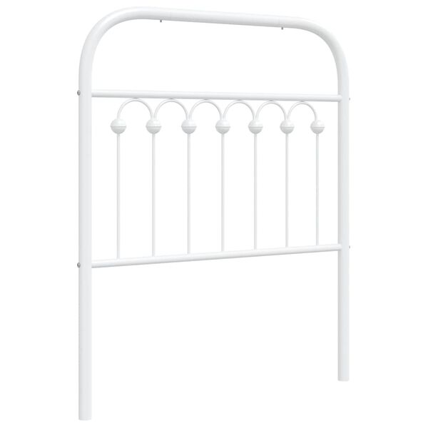 vidaXL Metal Replace Headboard White 75 cm