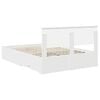 vidaXL Bed Frame with Headboard White 160 x 200 cm Engineered Wood