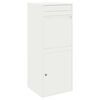 vidaXL Parcel Drop Box with Storage White 41 x 38 x 103 cm Steel