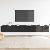 vidaXL 3 Piece TV Cabinet Set Black Engineered Wood