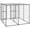 vidaXL Outdoor Dog Kennel Steel with Roof 4.84 m&sup2;