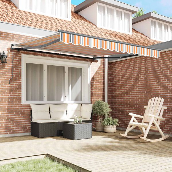 vidaXL Retractable Awning Manual Multicolour 300 x 250 cm Fabric