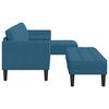 vidaXL Sofa Set with Cushion 2 pcs Blue Polyester