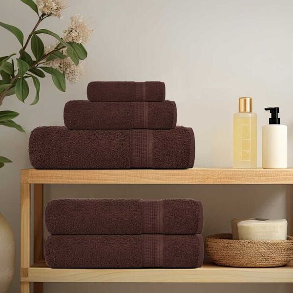 vidaXL Shower Towels "FROGN" 4 pcs Brown 70x140 cm 360 gsm
