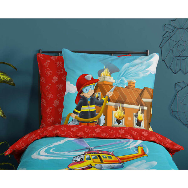 Good Morning Kids Duvet Cover Fire 135x200 cm