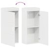 vidaXL Bathroom Wall Cabinet TULUM High Gloss White 37 x 24.5 x 86 cm