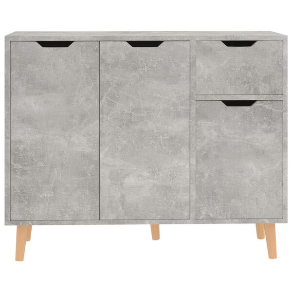 vidaXL Sideboard Concrete Grey 90x30x72 cm Engineered Wood