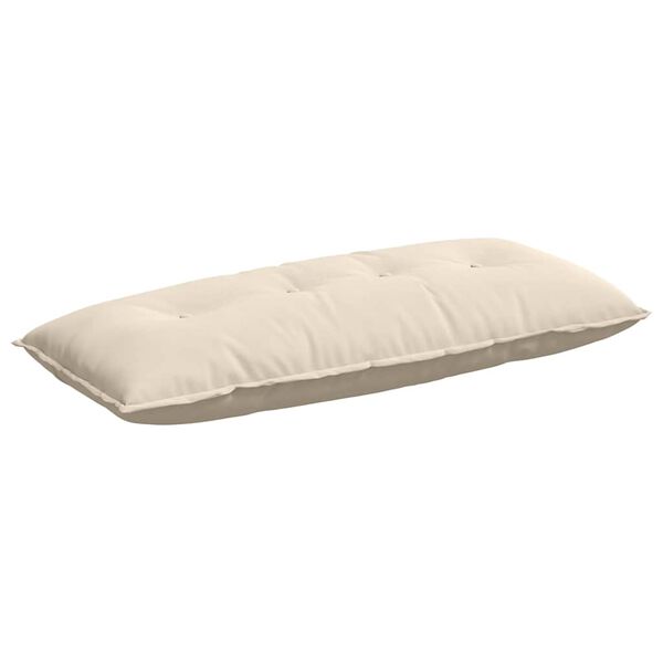 vidaXL Back Pillow Beige 120 x 50 cm Microfibre Fabric