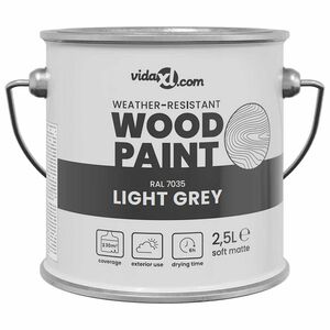 vidaXL Wood Paint Grey 16.5 x 16.5 x 15.9 cm Wall Print