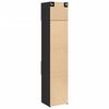vidaXL Slim Storage Cabinet Black 45x42.5x225 cm Engineered Wood