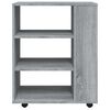 vidaXL Rolling Cabinet Grey Sonoma 60x35x75 cm Engineered Wood