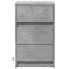 vidaXL Bedside Cabinet with LED Lights Concrete Grey Engineered Wood