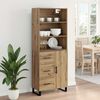 vidaXL Highboard Artisan Oak 69.5 x 34 x 180 cm Engineered Wood
