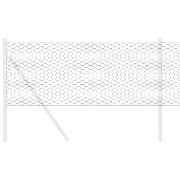 vidaXL Hexagon Fence Grey 0.8 x 100 m PVC