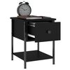 vidaXL Bedside Tables 2 pcs Black 34x35.5x45 cm Engineered Wood