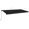 vidaXL Manual Retractable Awning 600x350 cm Anthracite