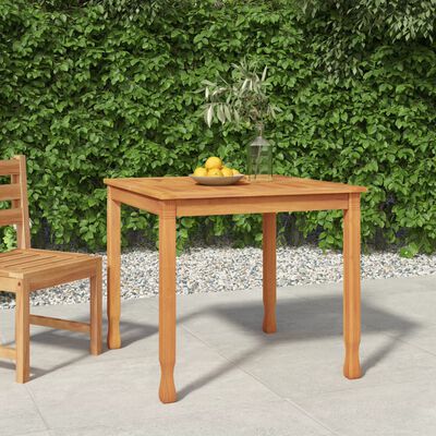 vidaXL Garden Dining Table 85x85x75 cm Solid Wood Teak