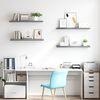vidaXL Floating Wall Shelves 4 pcs Grey 90x23.5x3.8 cm MDF