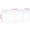 vidaXL Garden Storage Box 138x53x57 cm 330 L Dark Grey and Black