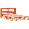 vidaXL Bed Frame without Mattress Wax Brown 160x200 cm Solid Wood Pine