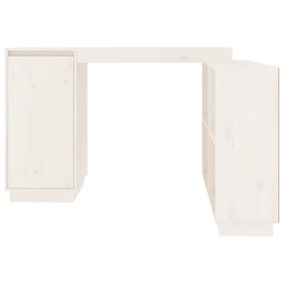 vidaXL Desk White 110x50x75 cm Solid Wood Pine