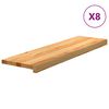 vidaXL Stair Treads 8 pcs Light Brown 90x25x2 cm Solid Wood Oak