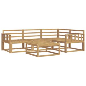 vidaXL Outdoor Sofa Set 5 pcs White 79 x 79 x 37 cm Solid Acacia Wood