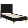 vidaXL Toddler Bed Frame with Headboard Black 70 x 140 cm Fabric