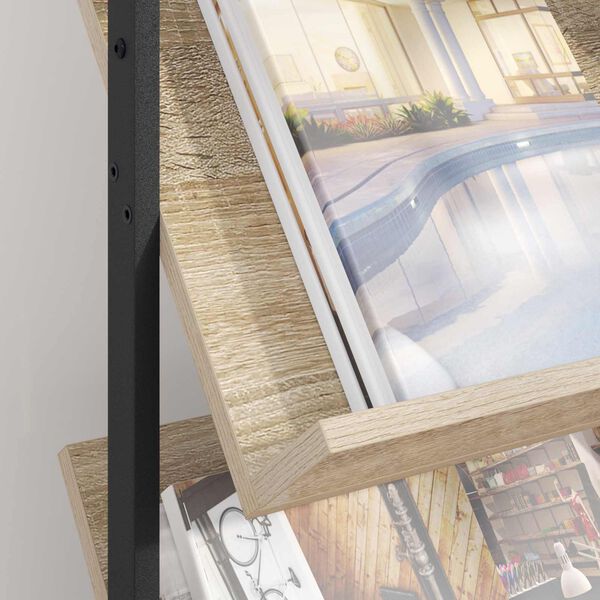 vidaXL Magazine Rack Sonoma Oak 68 x 40 x 123.5 cm Engineered Wood