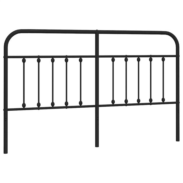 vidaXL Metal Replace Headboard Black 180 cm