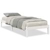 vidaXL Extra Long Bed Frame without Mattress White 90x220 cm Solid Wood Pine