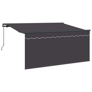 vidaXL Retractable Awning Retractable Anthracite 300 x 200 cm Fabric