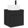 vidaXL Wall-mounted Sink Vanity Black 49 x 44.5 x 65.5 cm