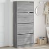 vidaXL Shoe Cabinet with 4 Flip-Drawers Grey Sonoma 80x34x187.5 cm